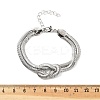 Iron Snake Chain Bracelets for Women BJEW-G744-01P-1-3