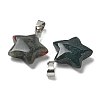 Natural Bloodstone Pendants G-B127-12P-13-2