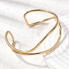 304 Stainless Steel Cuff Bangles for Women BJEW-Z150-01G-02-3
