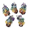 Natural Chip Gemstone Pendant Decorations X-HJEW-JM00213-1