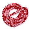 Crackle Baking Paint Imitation Jade Glass Beads Strands X1-DGLA-T003-8mm-11-3
