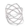 Non-Tarnish 304 Stainless Steel Wave Finger Rings for Women RJEW-G315-07D-P-2