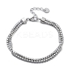 Stainless Steel Multi-strand Bracelets for Women BJEW-F485-01P-02-4