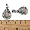 Natural Rose Quartz Pendants G-Q158-05P-19-3