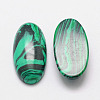 Dyed Oval Synthetic Malachite Cabochons G-K020-18x13mm-10-2