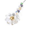 Glass Flower Hanging Suncatchers HJEW-C009-01E-3