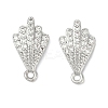 Brass Micro Pave Cubic Zirconia Stud Earring Findings LS-KK-Z094-13P-1