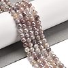 Electroplated Natural Violet Strawberry Quartz Round Beads Strands G-L598-A06-02-2