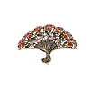 Fan Rhinestone Pins PW-WG80685-01-1