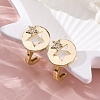 Brass Clear Cubic Zirconia Hoop Earrings EJEW-Q014-38G-5