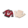 15Pcs Christmas UV Single Face Printed Wood Pendant Decorations WOOD-N020-27-3