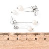 304 Stainless Steel Round Tassel Stud Earrings EJEW-K268-89P-5