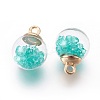 Transparent Glass Bottle Pendants GLAA-L018-M-3