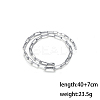 Simple Brass Micro Pave Clear Cubic Zirconia Paperclip Chain Necklaces for Daily Wear TA5065-5