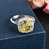 Adjustable 925 Sterling Silver Micro Pave Cubic Zirconia Cuff Rings for Women RJEW-F183-01C-02-2