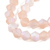 Imitate Austrian Crystal Bicone Frosted Glass Beads Strands EGLA-A039-T4mm-MB12-2