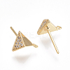 Brass Stud Earring Findings X-KK-T038-269G-1