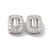 Brass Micro Pave Clear Cubic Zirconia Beads KK-G503-22P-1