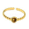 Round Natural Tiger Eye Finger Rings RJEW-Q822-50G-01-2