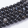 Round Dyed & Heated Natural Striped Agate/Banded Agate Beads Strands X-G-G582-6mm-07-1