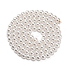 Baking Paint Pearlized Glass Pearl Round Bead Strands PEAR-H019-02A-04-3