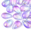 Two Tone Transparent Spray Painted Glass Charms LS-X-GLAA-T017-02-B02-1