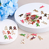 140Pcs 7 Colors Alloy Enamel Pendants ENAM-CD0001-13-4