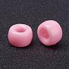 Opaque Acrylic European Large Hole Beads PL338-6-3