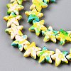 Spray Painted Synthetic Turquoise Beads Strands LS-UNKW-T001-11C-3