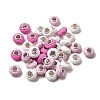 Spray Painted Faceted Resin European Beads RESI-C063-02B-1