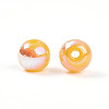 Electroplate Pearlized Glass Pearl Beads EGLA-T021-14A-09-2