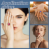 8Pcs 2 Colors 304 Stainless Steel Cuff Ring Findings FIND-ME0003-36-4