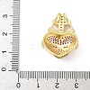 Brass Micro Pave Clear Cubic Zirconia Pendants KK-B141-33G-3