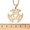 201 Stainless Steel Viking Triquetra Knot Pendant Necklaces LS-NJEW-H065-06G-3