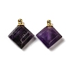 Natural Amethyst Perfume Bottle Pendants G-Z039-05G-06-1