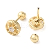 Flat Round Brass Micro Pave Clear Cubic Zirconia Cartilage Earrings EJEW-L289-02G-04-2