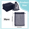 50pcs Large Organza Pouches Portable Shoes Bag Travel Storage Drawstring Bags OP-SP0001-03C-02-2