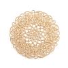 Brass Large Flower Filigree Findings KK-L056-01G-1