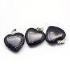 Heart Synthetic Blue Goldstone Pendants G-Q438-21-2