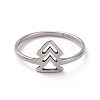 Non-Tarnish 201 Stainless Steel Arrow Mark Finger Ring for Women RJEW-J051-05P-2