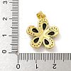Rack Plating Brass Micro Pave Cubic Zirconia Pendants KK-G513-93G-03-3