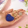 Handmade Polymer Clay Rhinestone Heart Keychains KEYC-TAC00068-02-5