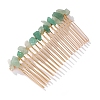 Green Aventurine Gravel Hair Clip PW-WGC4E5C-09-1