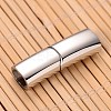 Tarnish Resistant Smooth Surface 304 Stainless Steel Rectangle Magnetic Clasps with Glue-in Ends LS-STAS-I045-06B-1