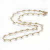 304 Stainless Steel Chain Necklaces STAS-P164-17G-1