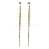 Brass Tassel Chain Drop Earrings for Women EJEW-JE05745-1