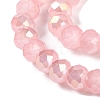 Baking Electroplate Glass Beads Strands DGLA-A039-J6MM-B08-3