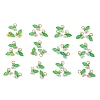 36Pcs Frosted Acrylic Flower & Leaf Charms PALLOY-JF03552-1