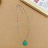Resin Star Pendnat Glass Seed Beaded Necklaces for Women FS-WGF504C-06-1