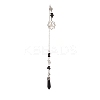 Natural Mixed Gemstone Pointed Dowsing Pendulums PALLOY-JF02009-2